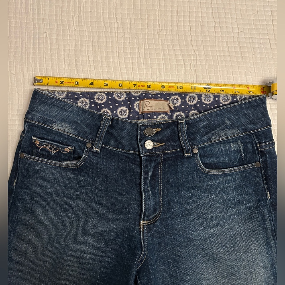 Paige Premium Denim Womens Jeans Hidden Hills Boot Cut Slightly Distressed Sz 30 - Picture 5 of 10